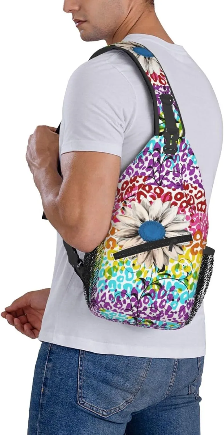Sunflower Chest Bags Crossbody Sling Bag Shoulder Bag Travel Hiking Daypack For Men Women