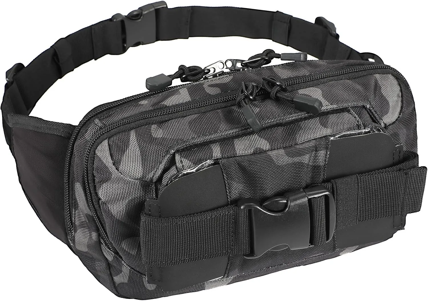 Tactical Fanny Pack for Concealed Carry Sling Bag CCW Crossbody Waist Bag for Men&Women EDC Gear with Adjustable Strap&Touch Screen (ACU black)