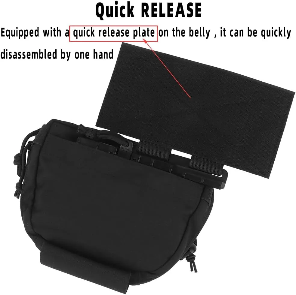 Tactical Vest Sub Abdominal Pouch Dump Drop Pouch Hunting Vest Fanny Pack Quick Release Airsoft Vest Expansion Gear