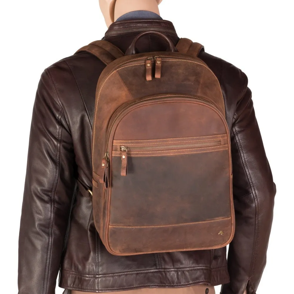 Tank - 13" Leather Laptop Backpack Havana Tan