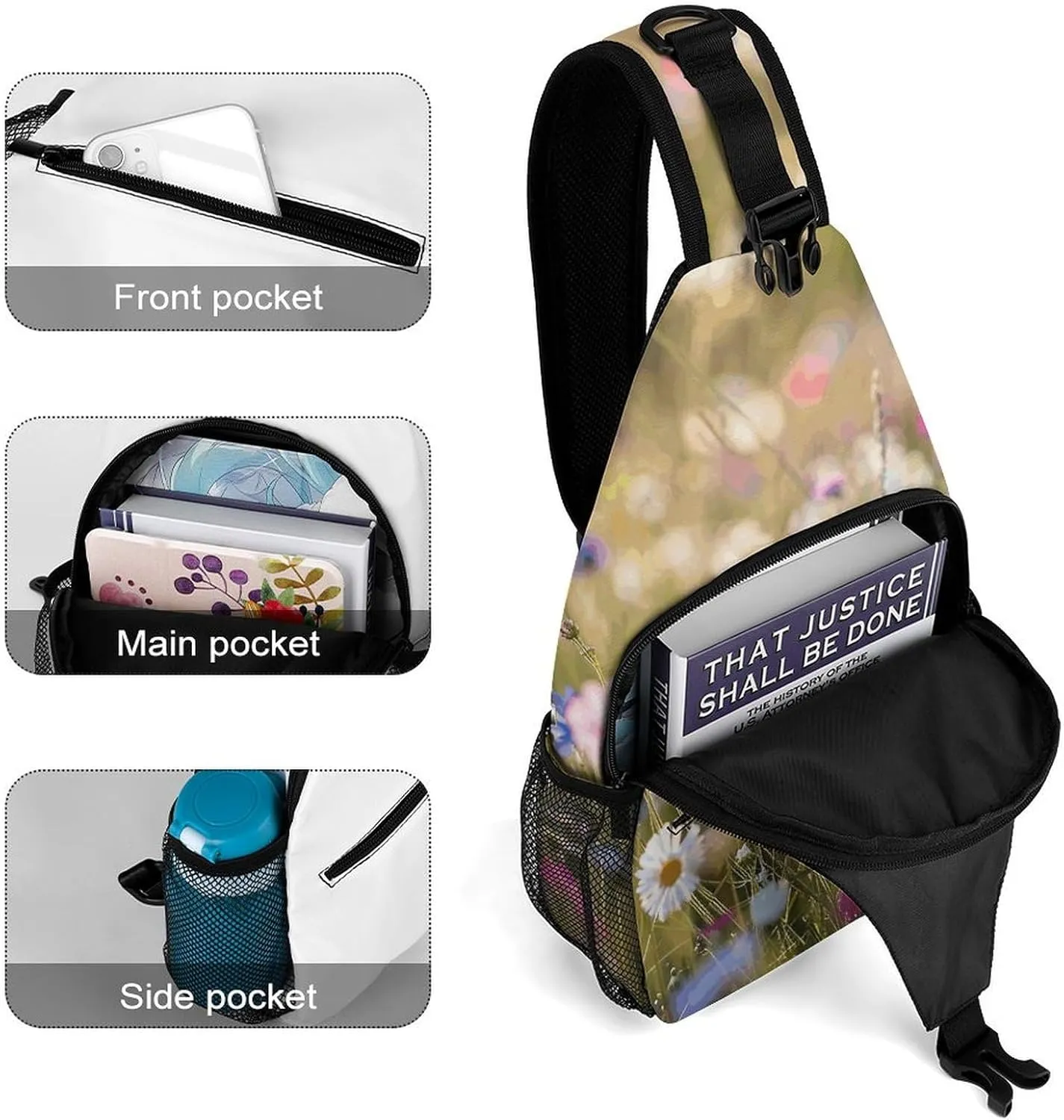 Truck Creative Pattern Sling Bag Crossbody Bags Cross Body Bag Fanny Packs Chest Bags Sling Purses for Travel