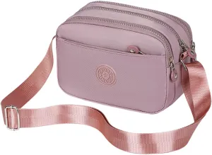 UERRUAM Crossbody Bags for Women Small Purse with Multi Pockets and Compartments Cute Nylon Shoulder Bag Lightweight