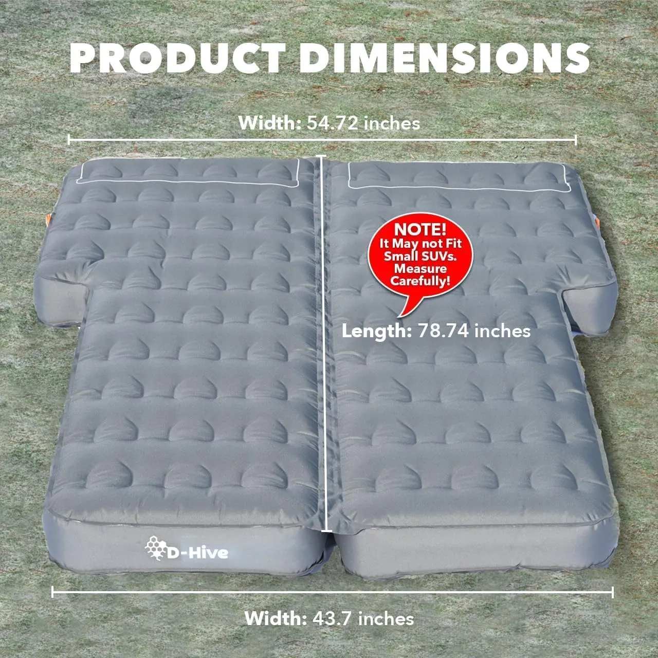 Unbeatable Durability SUV Air Mattress for Car Camping, Durable Extra Thick 300D Oxford Fabric, Quick Easy Set-Up w/Electric Pump, Car Bed Mattress, Car Mattress for SUV, Car Air Mattress