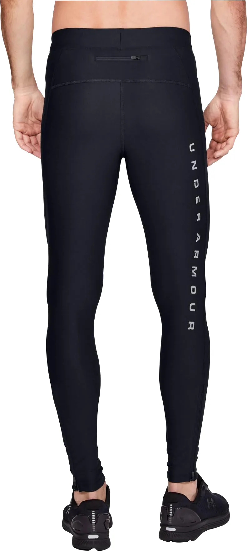 Under Armour Qualifier HeatGear Mens Long Running Tights - Black