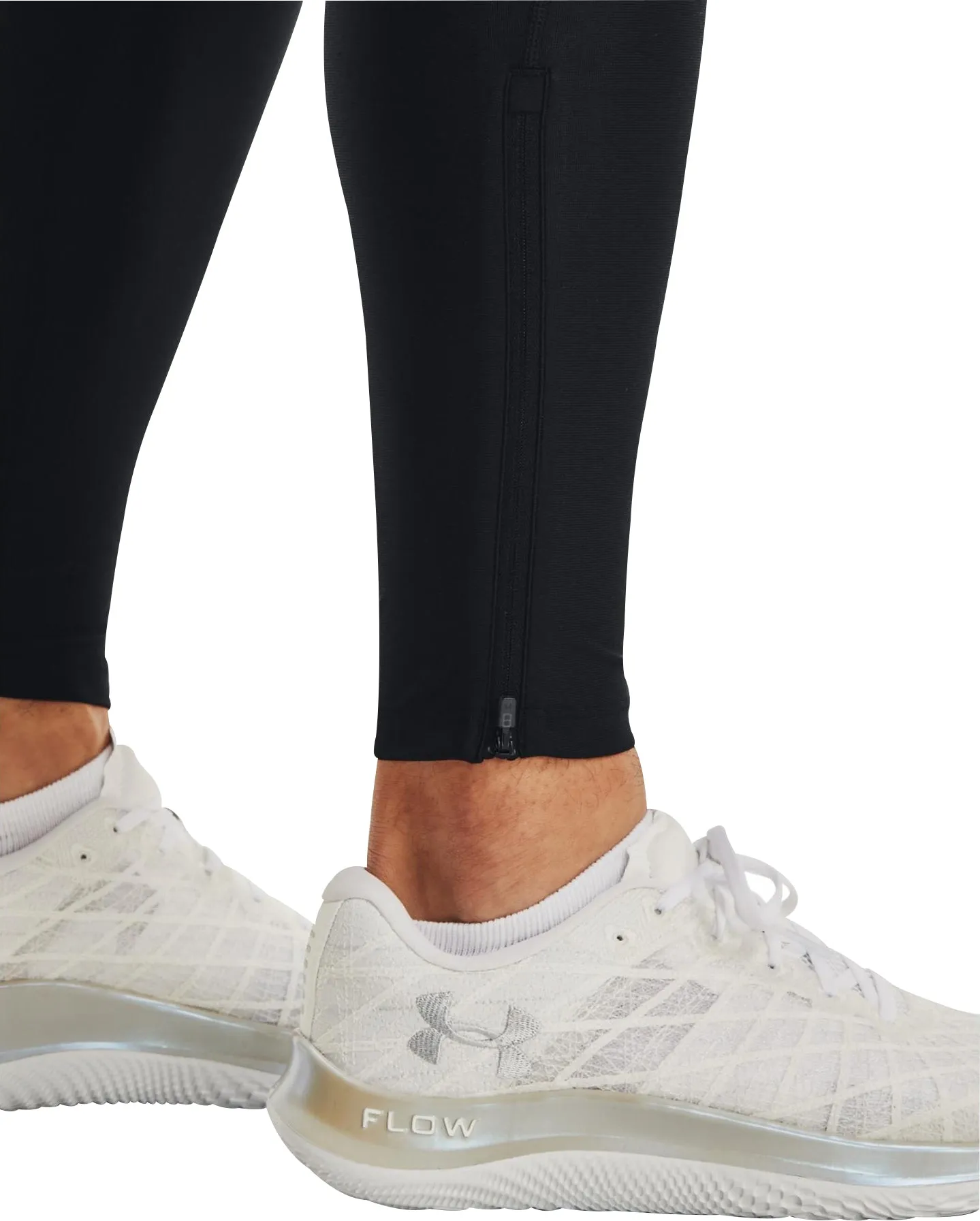 Under Armour Qualifier HeatGear Mens Long Running Tights - Black
