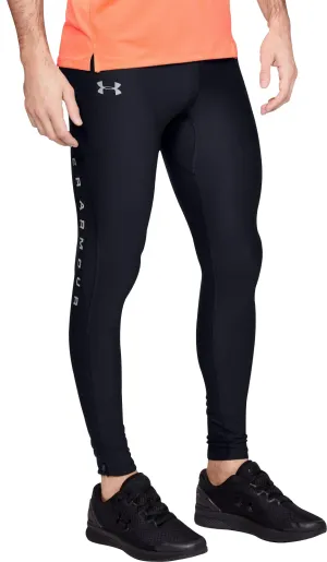 Under Armour Qualifier HeatGear Mens Long Running Tights - Black