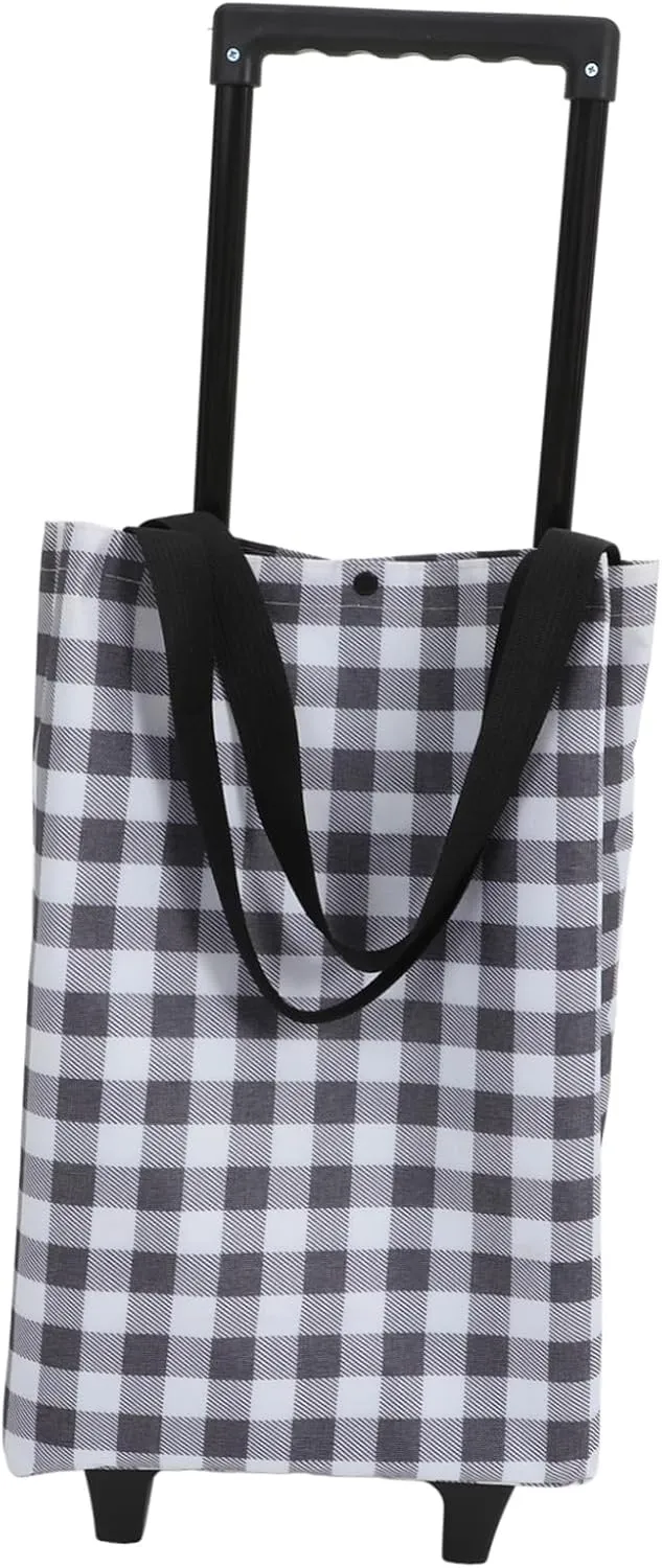 Unomor Foldable Trolley Cart for Groceries Small Shopping Cart Bag Wheels for