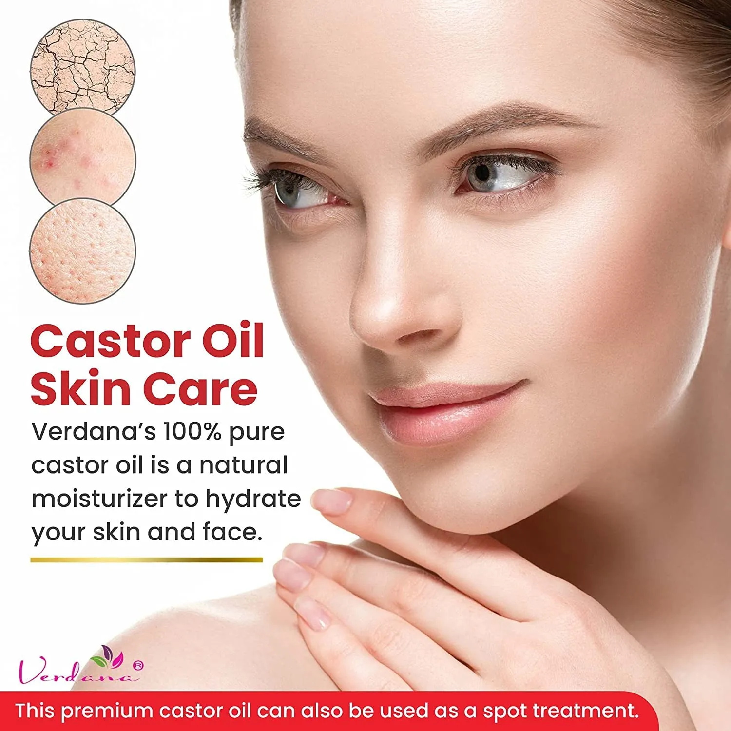 Verdana Organic Castor Oil – 1 Gallon Bulk Size – Cold Pressed, Unrefined, Hexane-Free – USDA Organic – Natural Moisturizer for Hair Growth, Eyelashes, Skin, Scalp & Castor Oil Packs