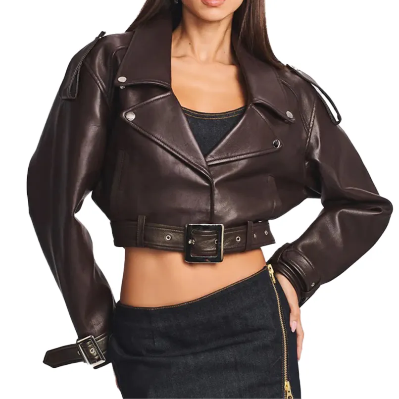 Victoria Leather Jacket Chocolate