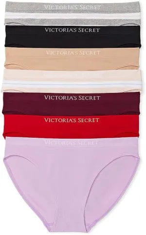 Victoria's Secret Women's Seamless Bikini Underwear, Moderate Coverage Panties for Women, Multi Pack (XS-XXL)