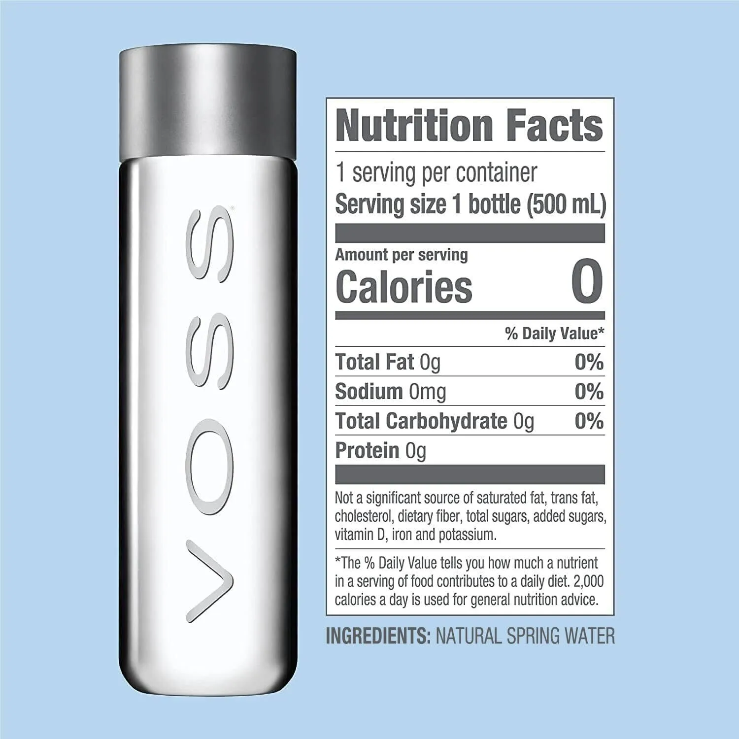 VOSS Water Artesian Still Water, 500 ml Plastic Bottles, 405.6 Fl.Oz (Pack of 24)