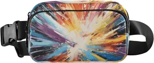 Waist Pack Bag Star Explosion Painting Outdoor Fanny Pack Crossbody Bum Bags