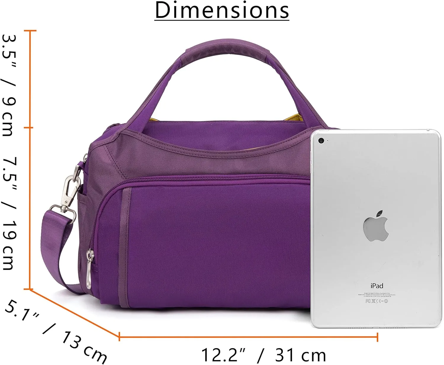 Waterproof Nylon Crossbody Bags for Women Multi-Pocket Shoulder Bag Travel Purse and Handbag