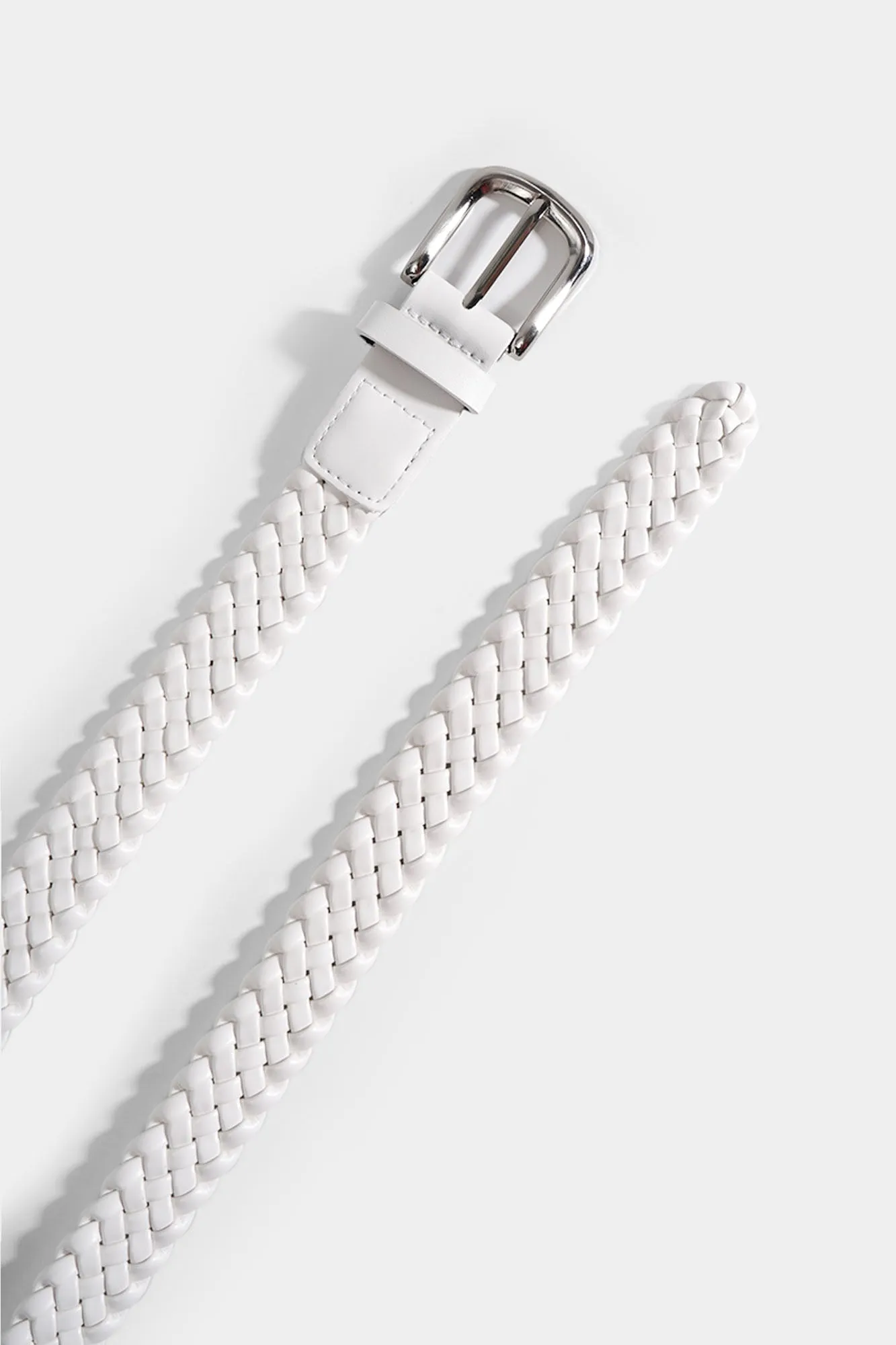 Weaved Leather Buckled Belt