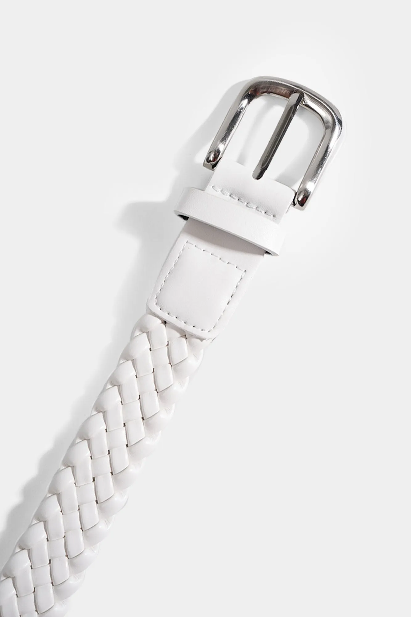 Weaved Leather Buckled Belt
