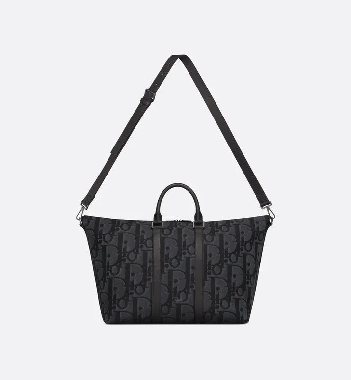 Weekender 40 Bag • Black Maxi Dior Oblique Jacquard