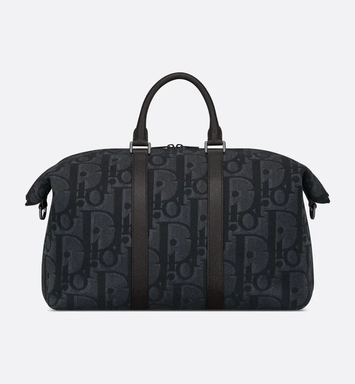 Weekender 40 Bag • Black Maxi Dior Oblique Jacquard
