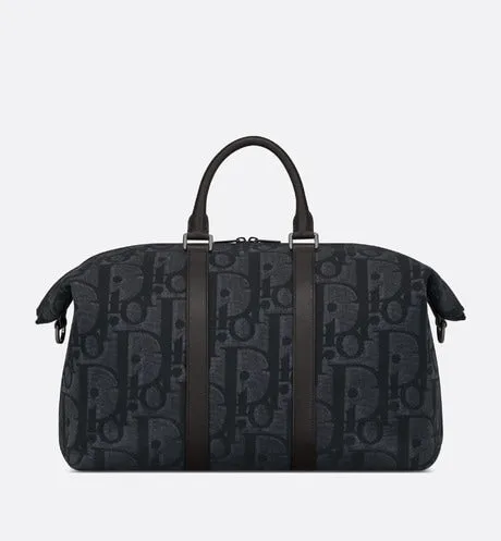 Weekender 40 Bag • Black Maxi Dior Oblique Jacquard