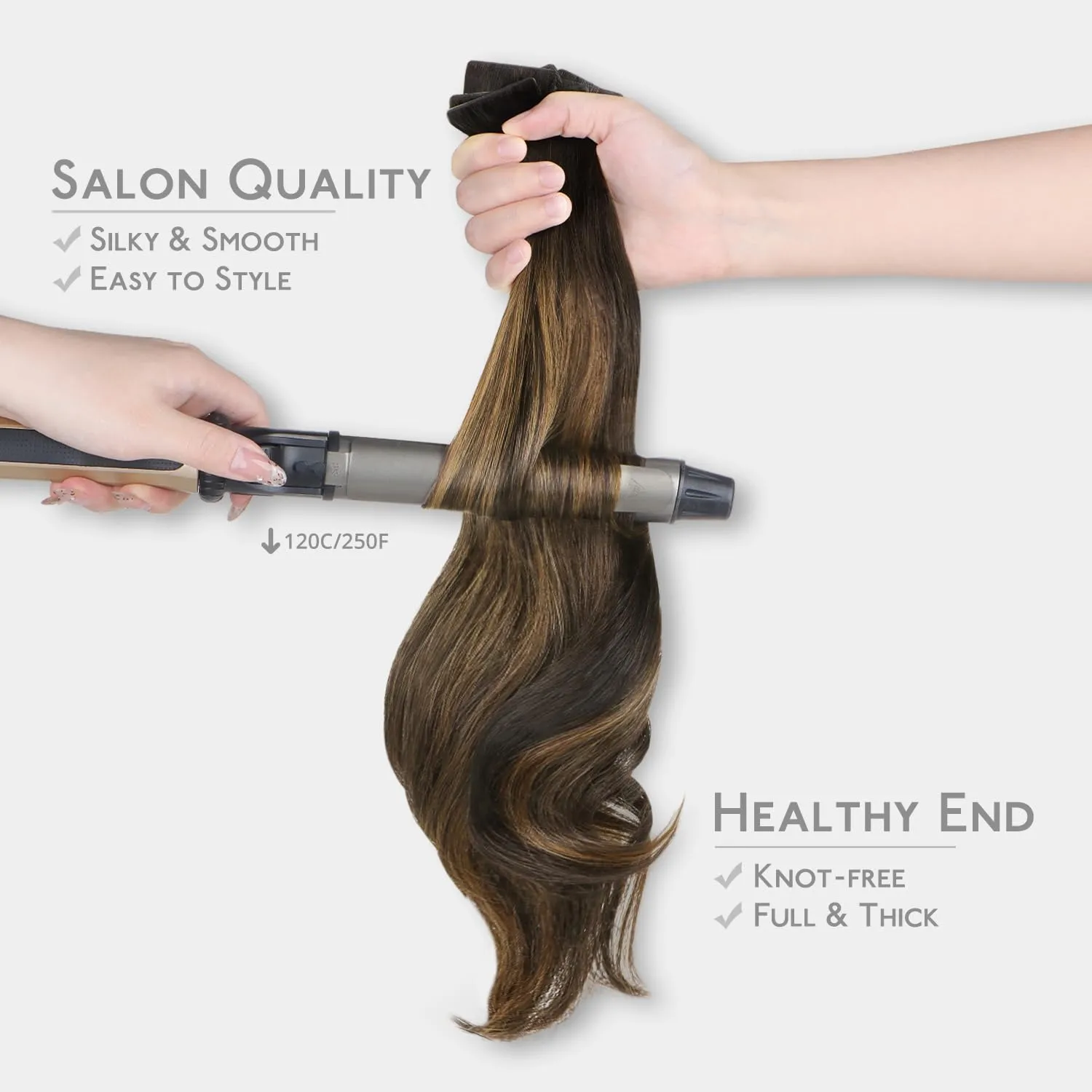 WENNALIFE Invisi Edge Tape in Hair Extensions Human Hair, 14 Inch 50g 20pcs Balayage Dark Brown Mixed Chestnut Brown Invisible Luxury Remy Hair Extensions Natural Seamless Injected Tape Ins Straight