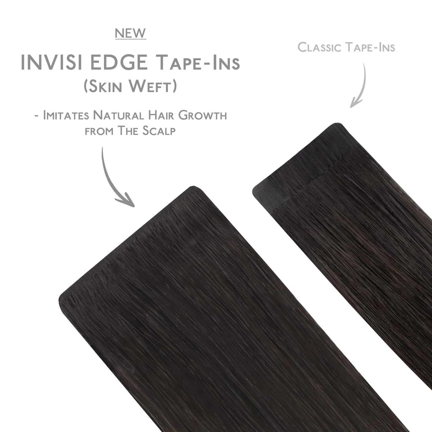 WENNALIFE Invisi Edge Tape in Hair Extensions Human Hair, 14 Inch 50g 20pcs Balayage Dark Brown Mixed Chestnut Brown Invisible Luxury Remy Hair Extensions Natural Seamless Injected Tape Ins Straight