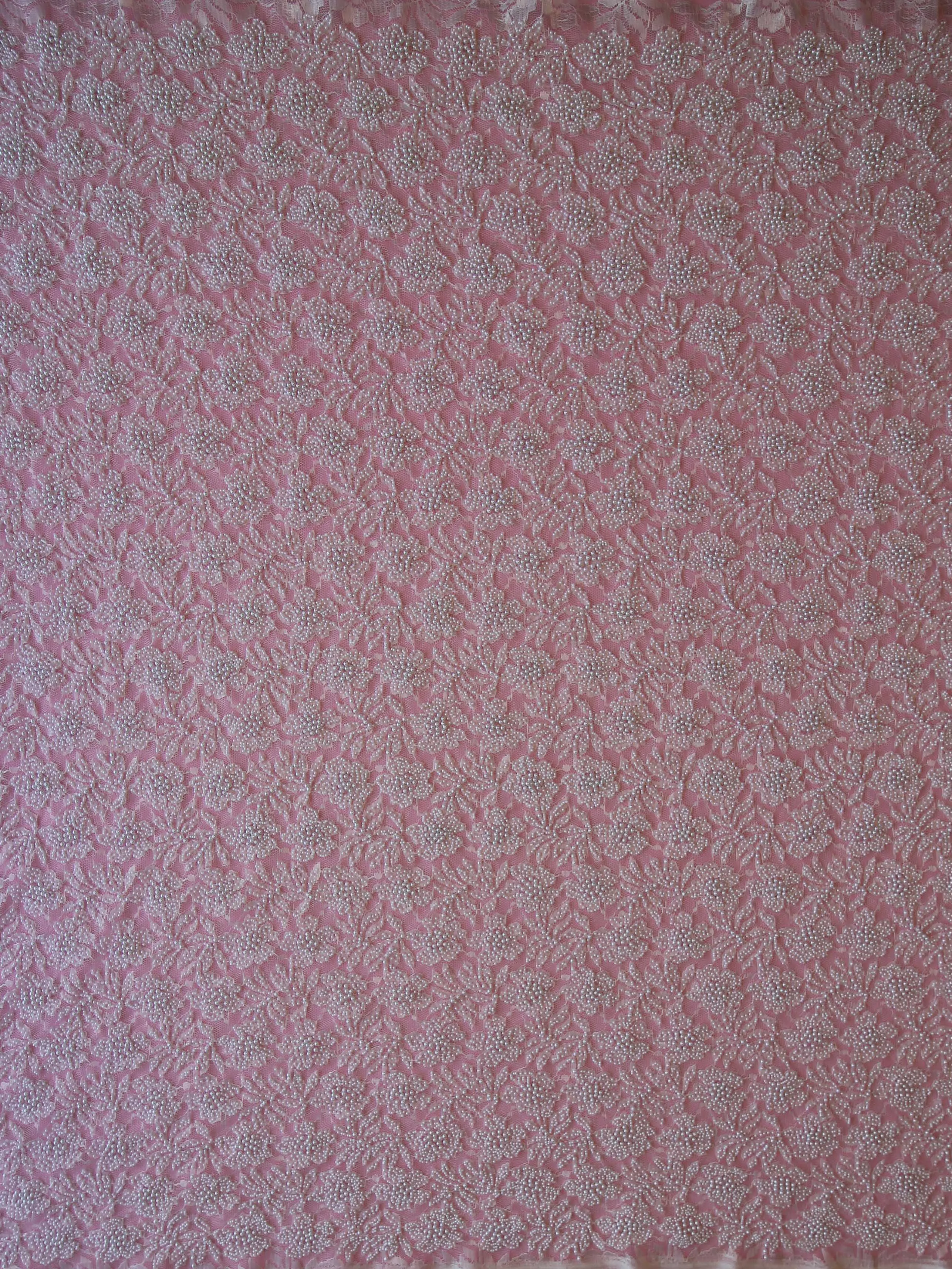 White Beaded Lace - Lucille