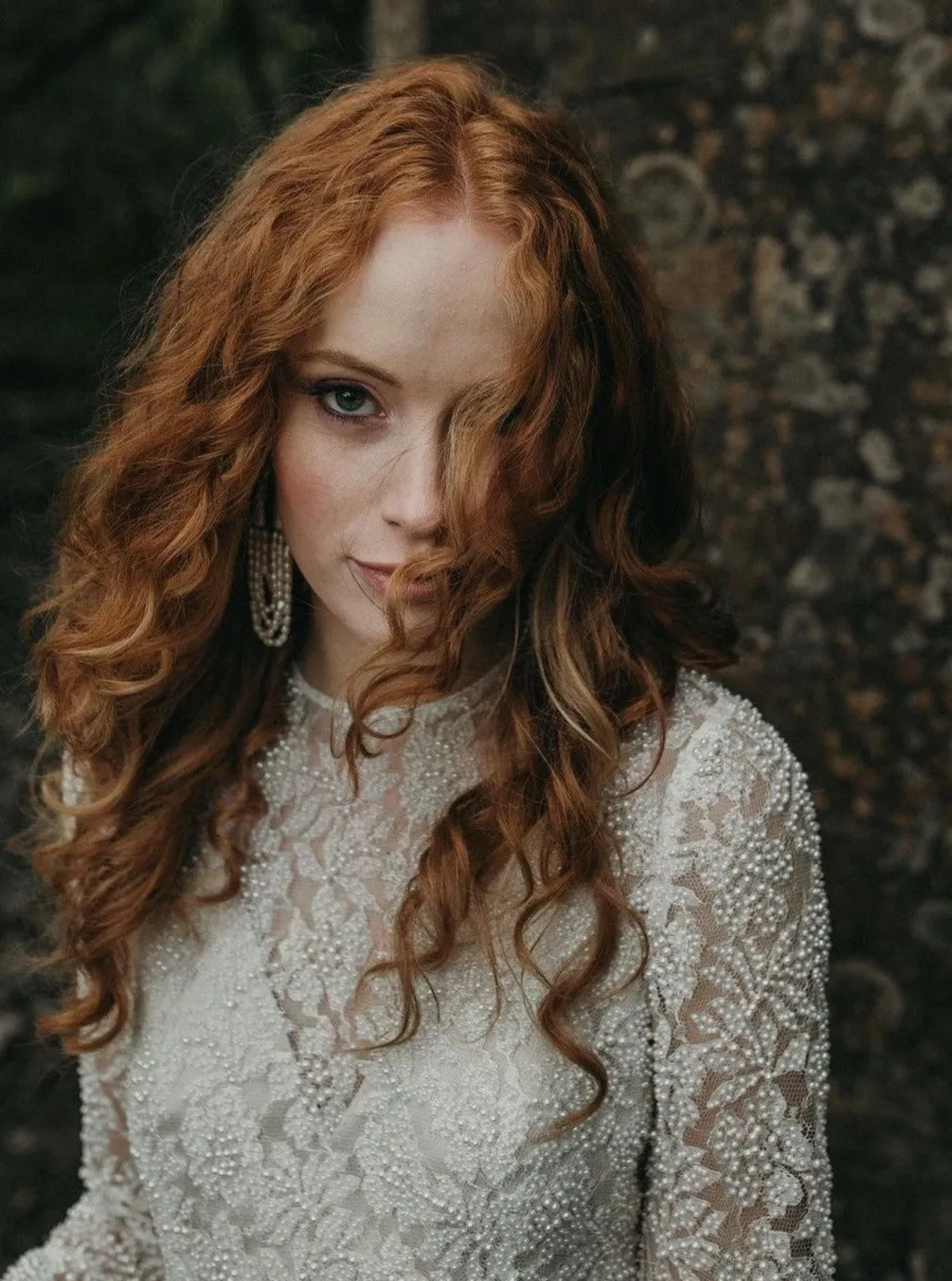 White Beaded Lace - Lucille