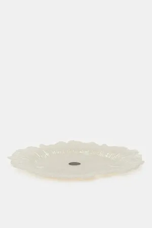 White Embellished Charger Plate