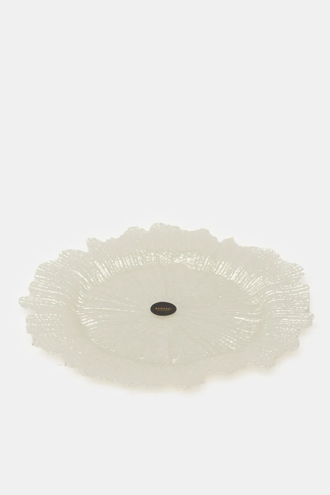 White Embellished Charger Plate