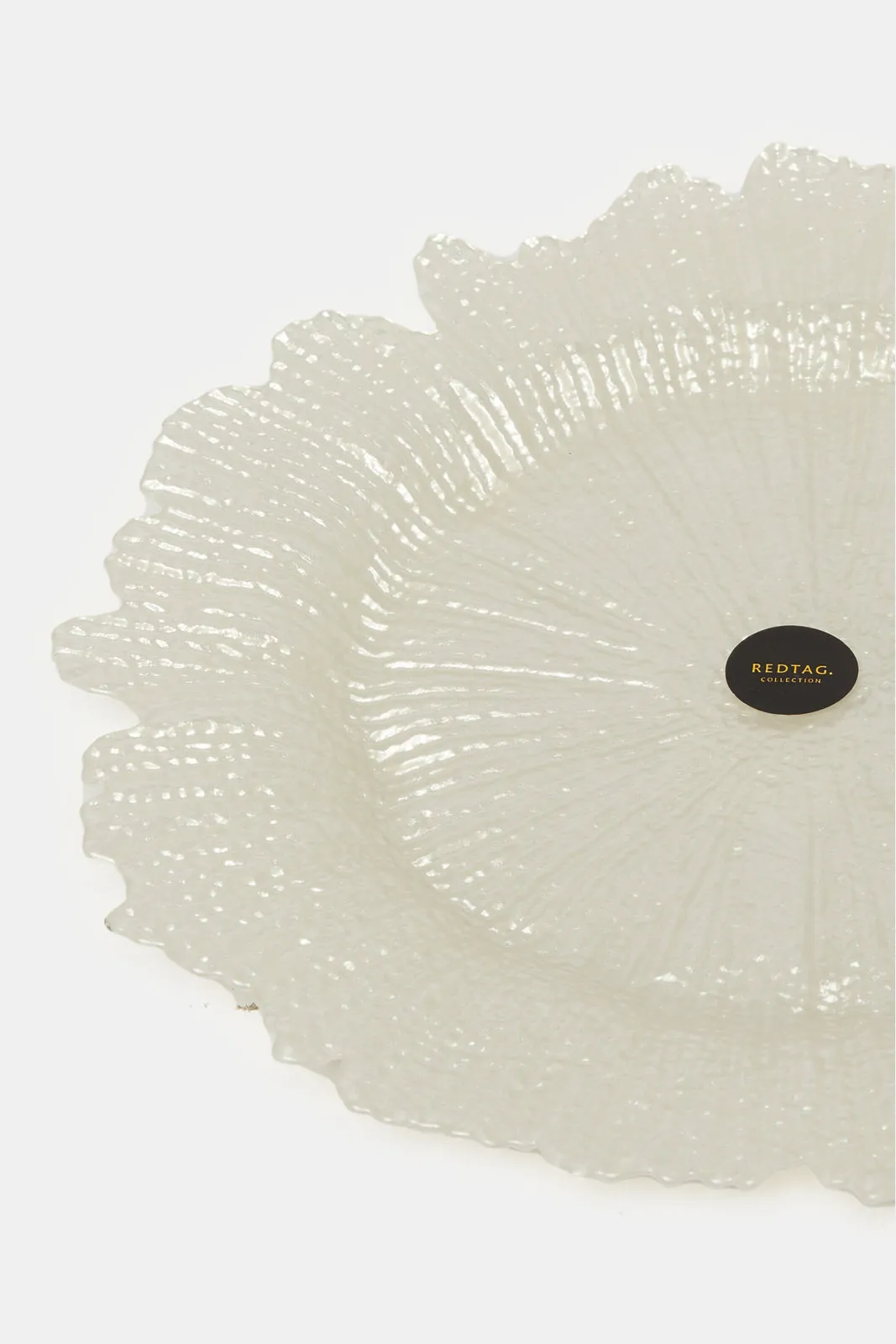 White Embellished Charger Plate