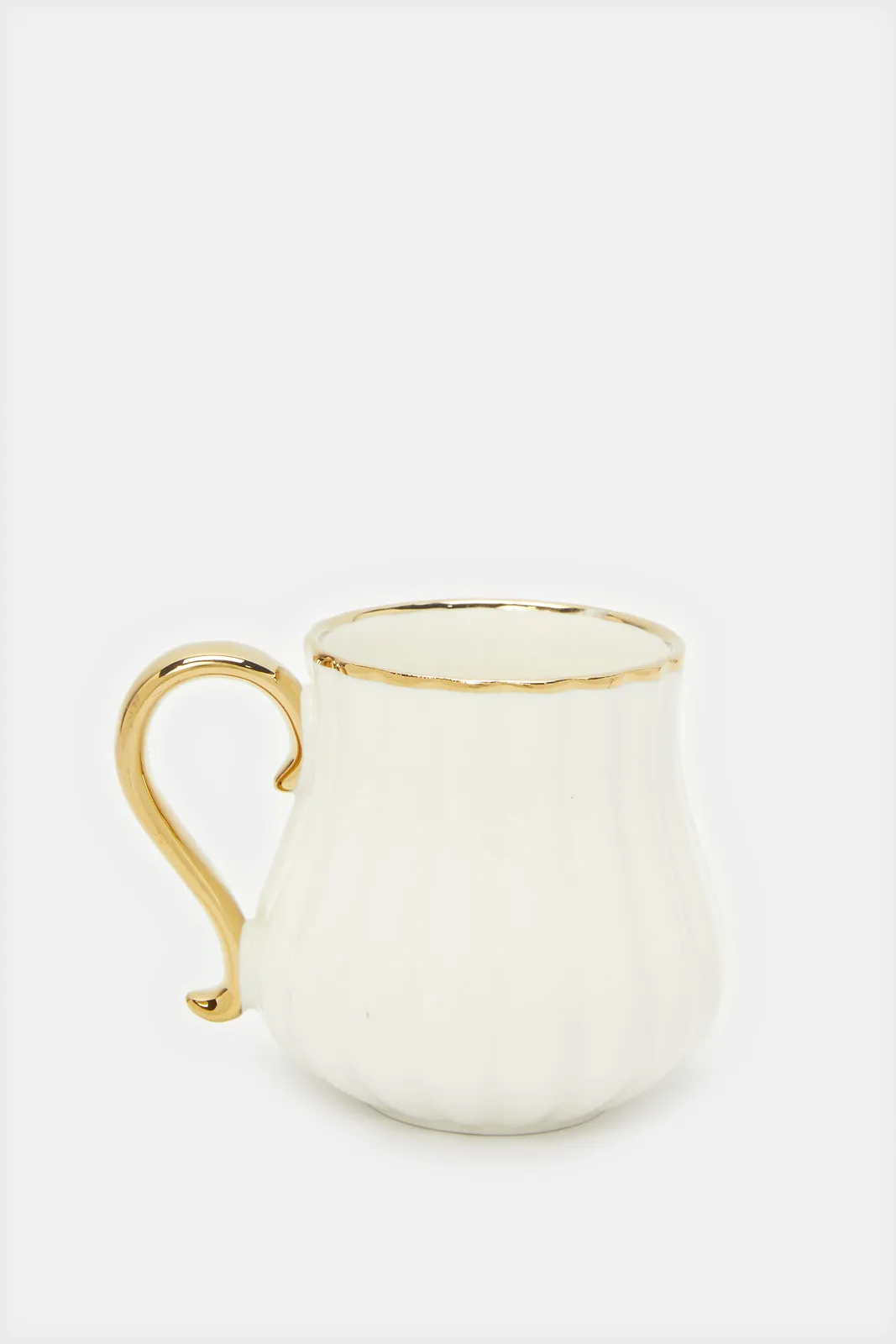 White Embellished Electroplating Mug (12.7 Oz)