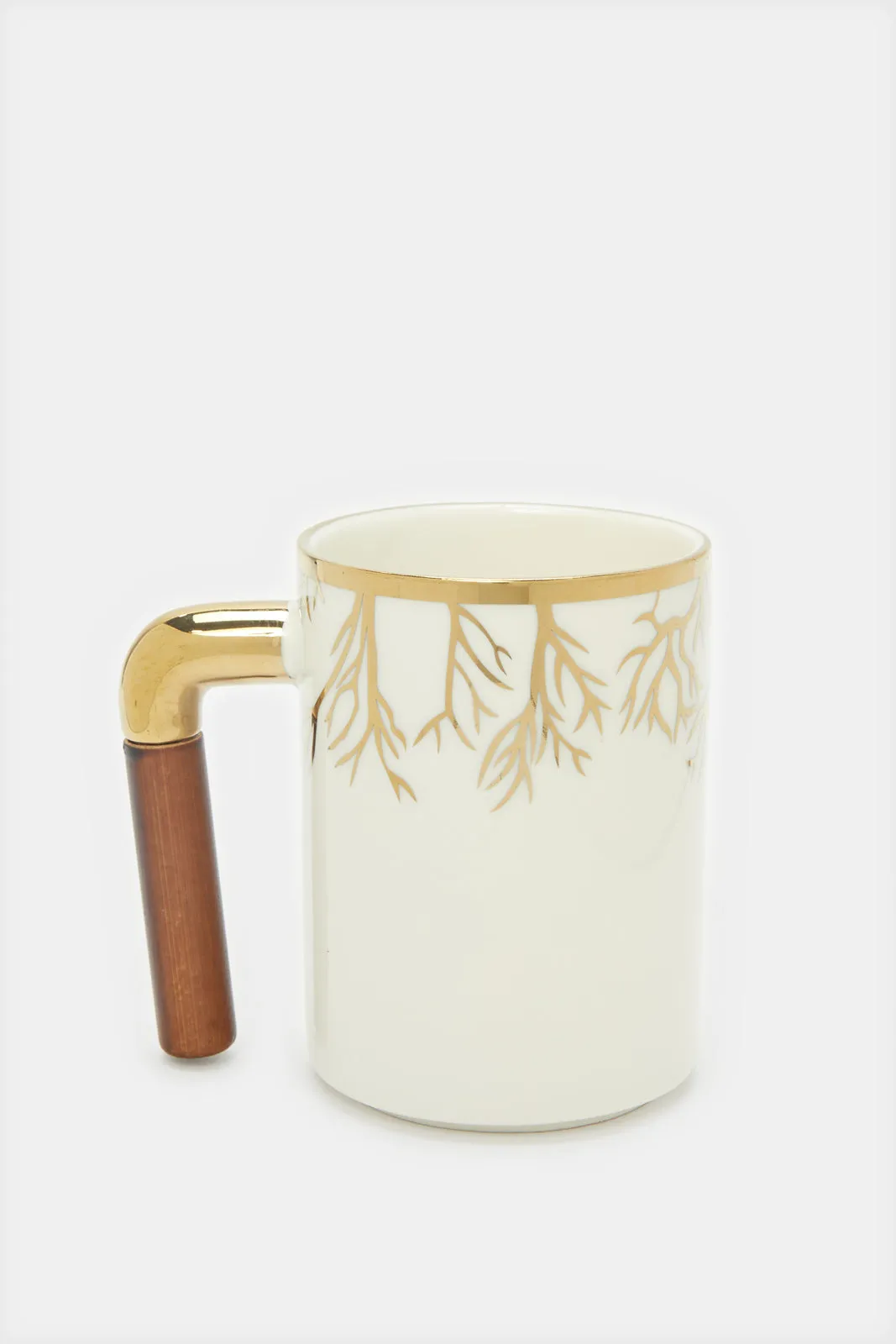 White Embellished Electroplating Mug (13 Oz)