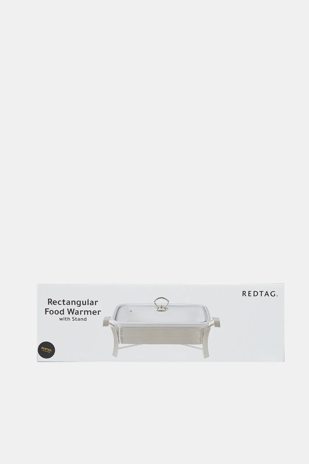 White Rectangle Food warmer With Stand