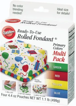Wilton Primary Colors Fondant, Multi Pack