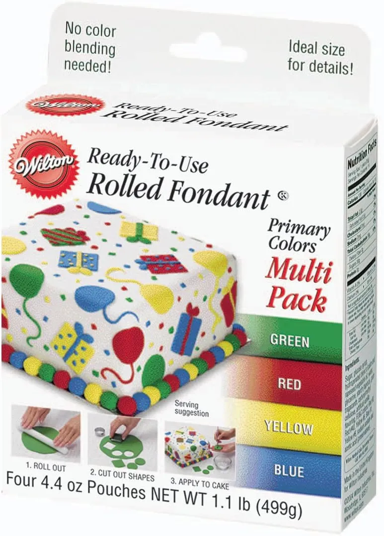Wilton Primary Colors Fondant, Multi Pack