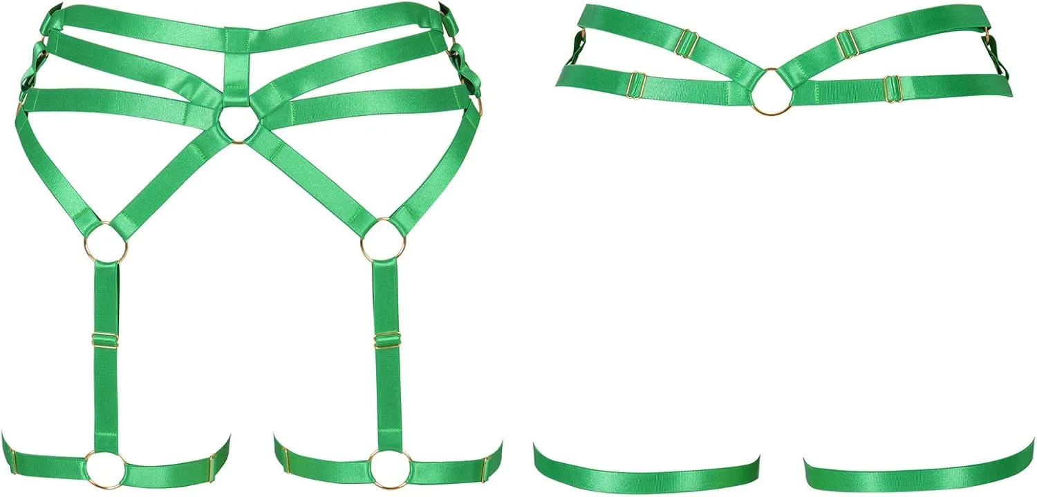 Woman Body Harness Garter Belt Punk Gothic Leg cage Lingerie Photography Dance Apparel