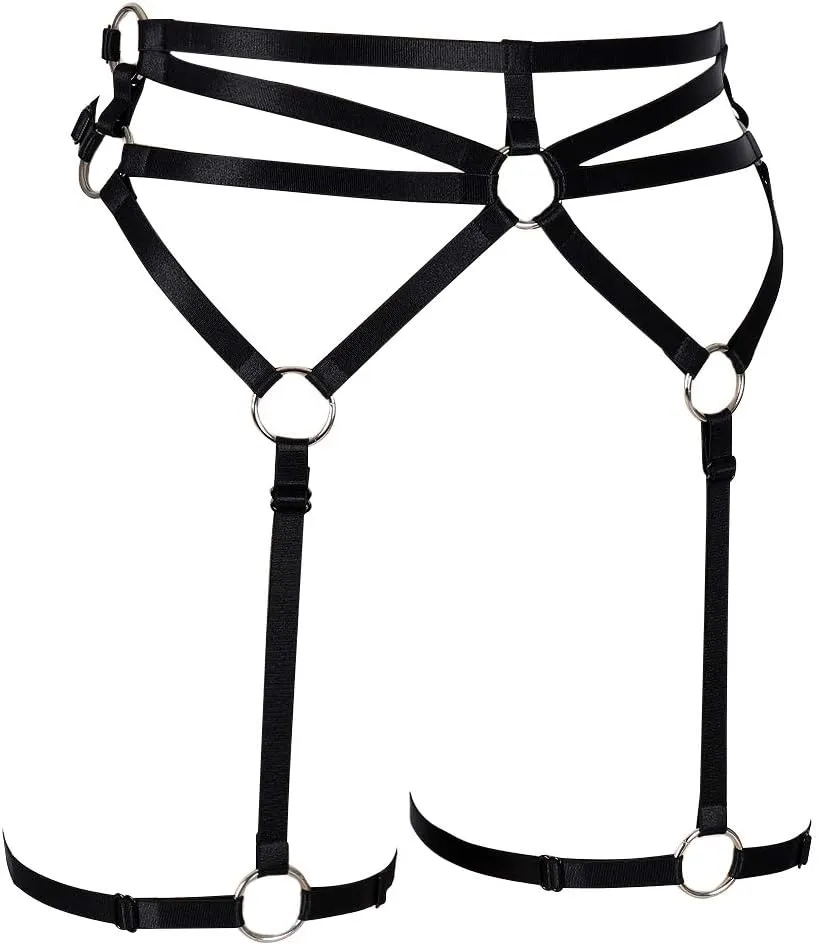 Woman Body Harness Garter Belt Punk Gothic Leg cage Lingerie Photography Dance Apparel
