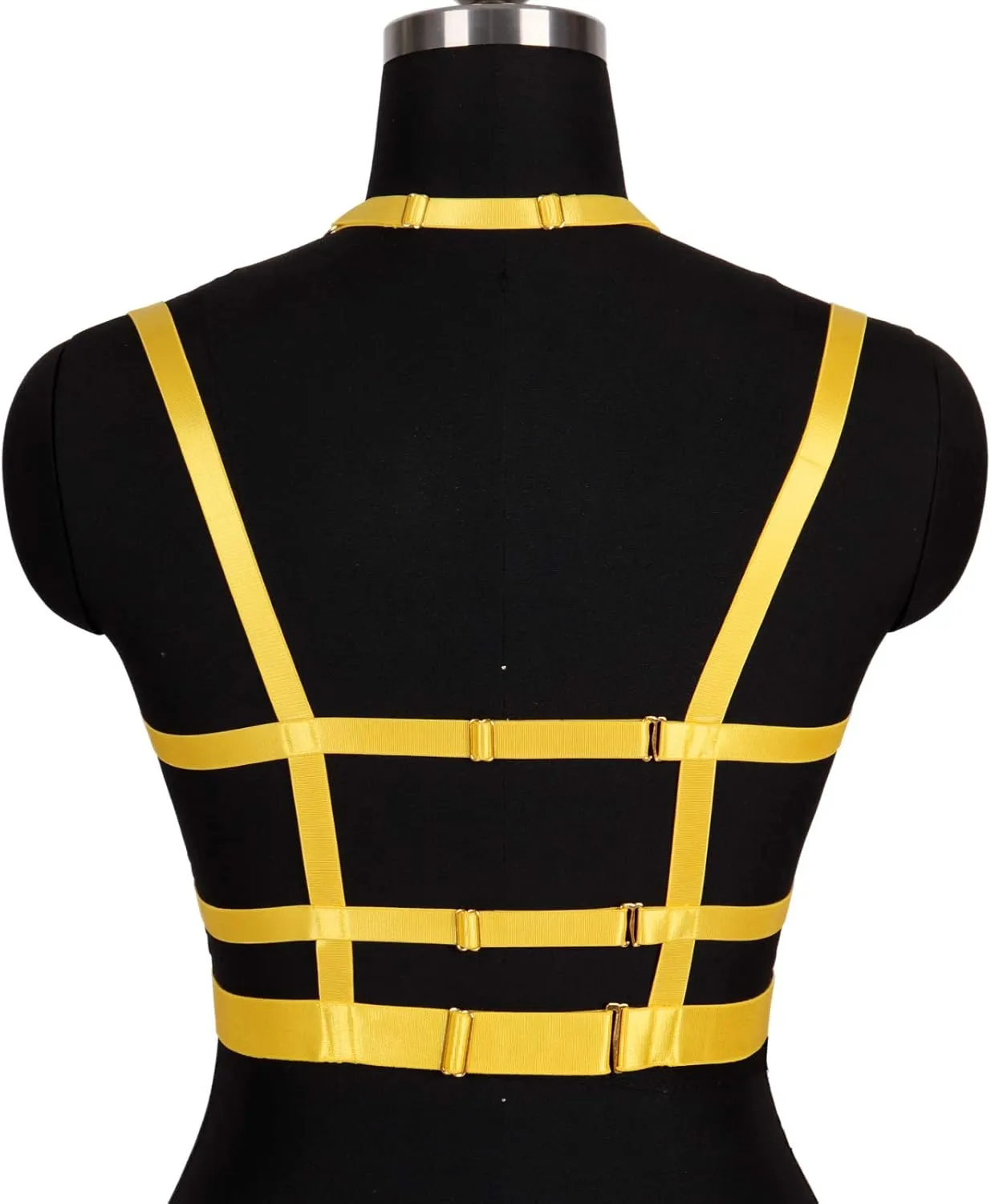 Woman's Body Harness Bra Lingerie cage Punk Goth Plus Size Festival Rave Pentagram Chest Strap Belt