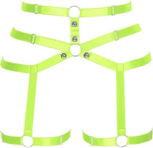 Women body harness Garter belt Leg strap Lingerie cage Soft Elasticity Carnival Punk Gothic Adjustable