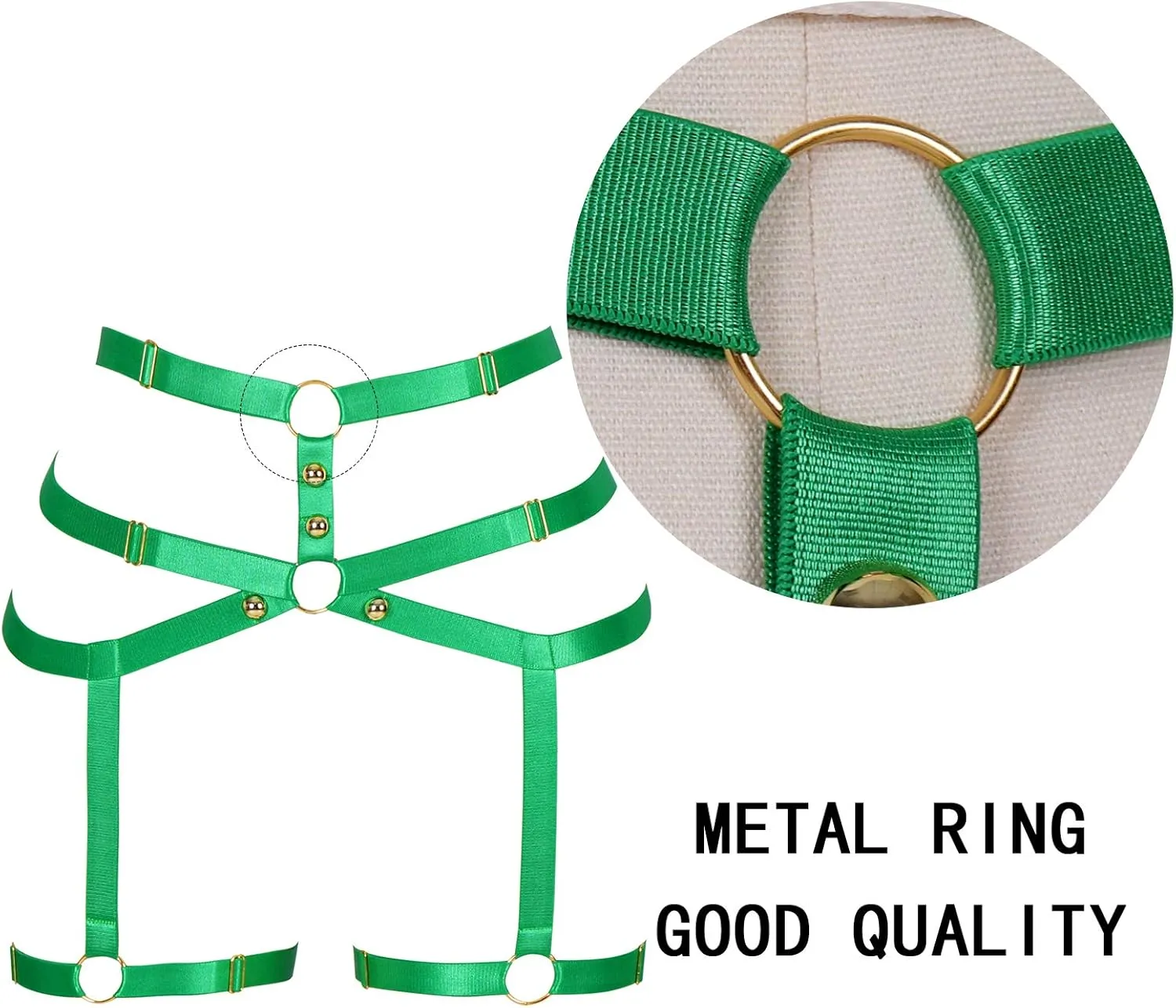Women body harness Garter belt Leg strap Lingerie cage Soft Elasticity Carnival Punk Gothic Adjustable