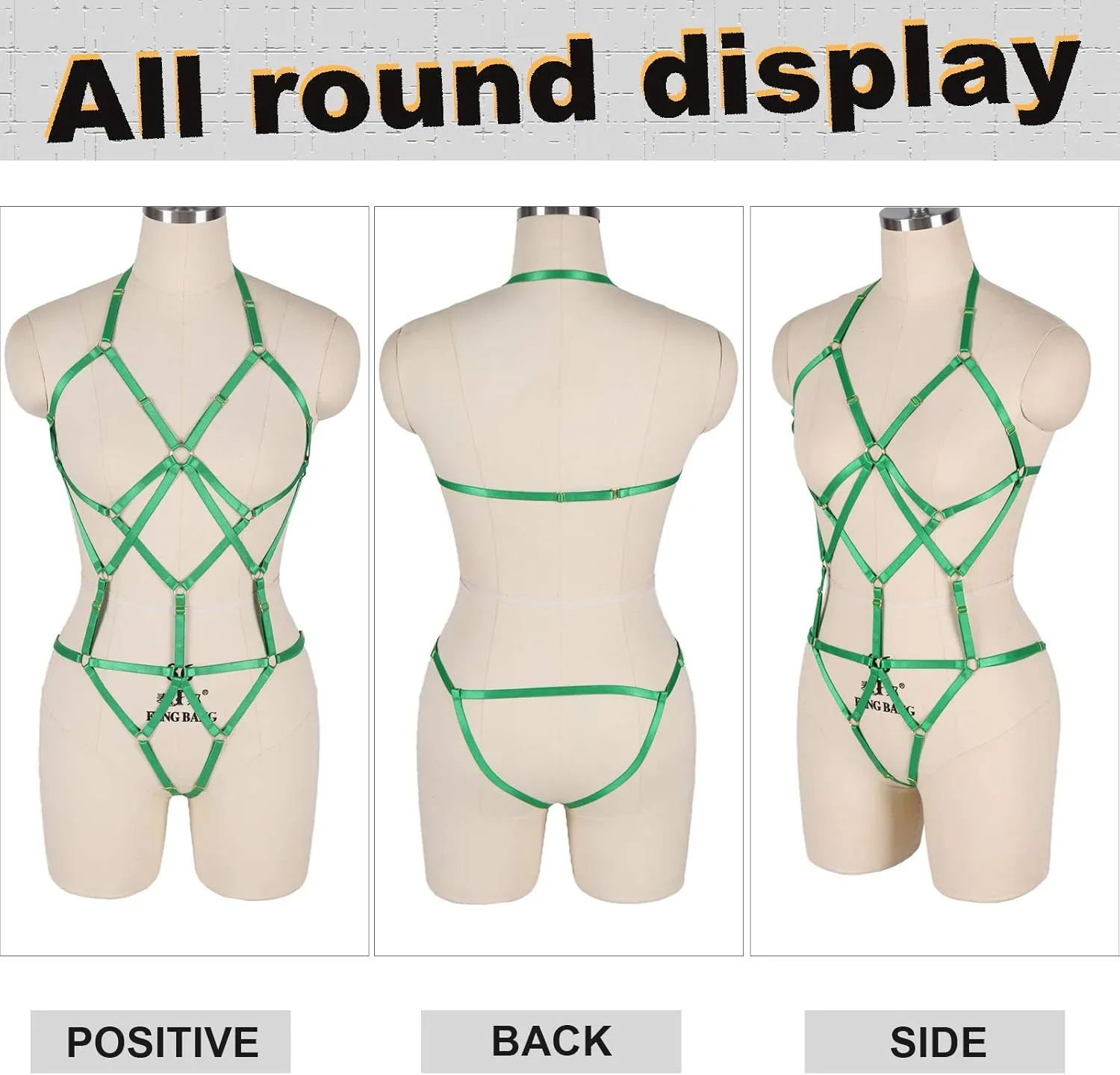 Women Strappy Full Body Harness Lingerie Garter Belt Set Plus Size Waist Hollow Crop Tops Bra Punk Gothic Festival Wear