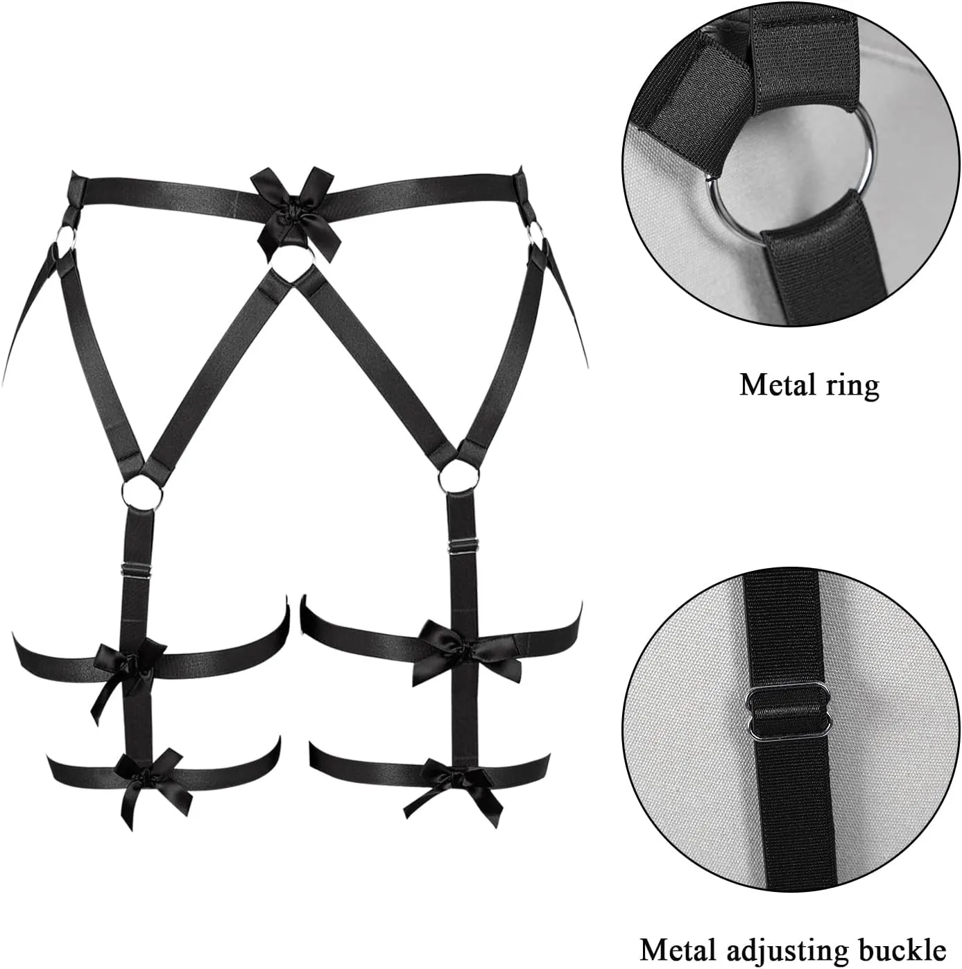 Women's Body Harness Belt Legs Plus Size Fashion Garter Belt Waist Cage Goth Punk Carnival Christmas Thigh Dance Garter Belt