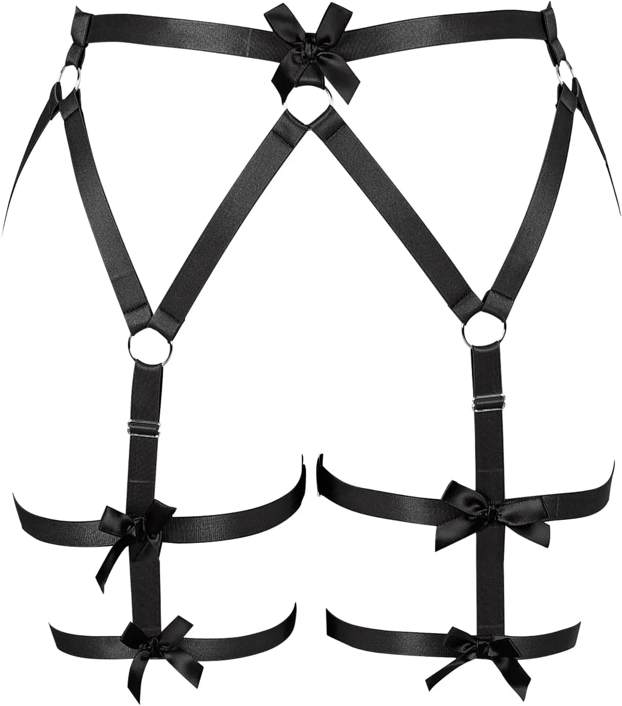 Women's Body Harness Belt Legs Plus Size Fashion Garter Belt Waist Cage Goth Punk Carnival Christmas Thigh Dance Garter Belt