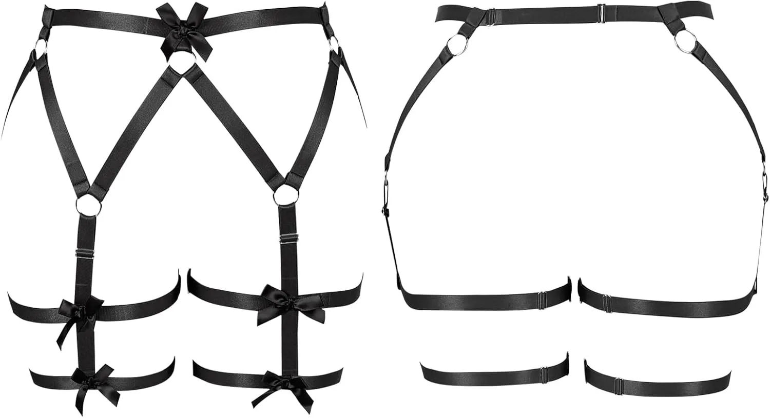 Women's Body Harness Belt Legs Plus Size Fashion Garter Belt Waist Cage Goth Punk Carnival Christmas Thigh Dance Garter Belt