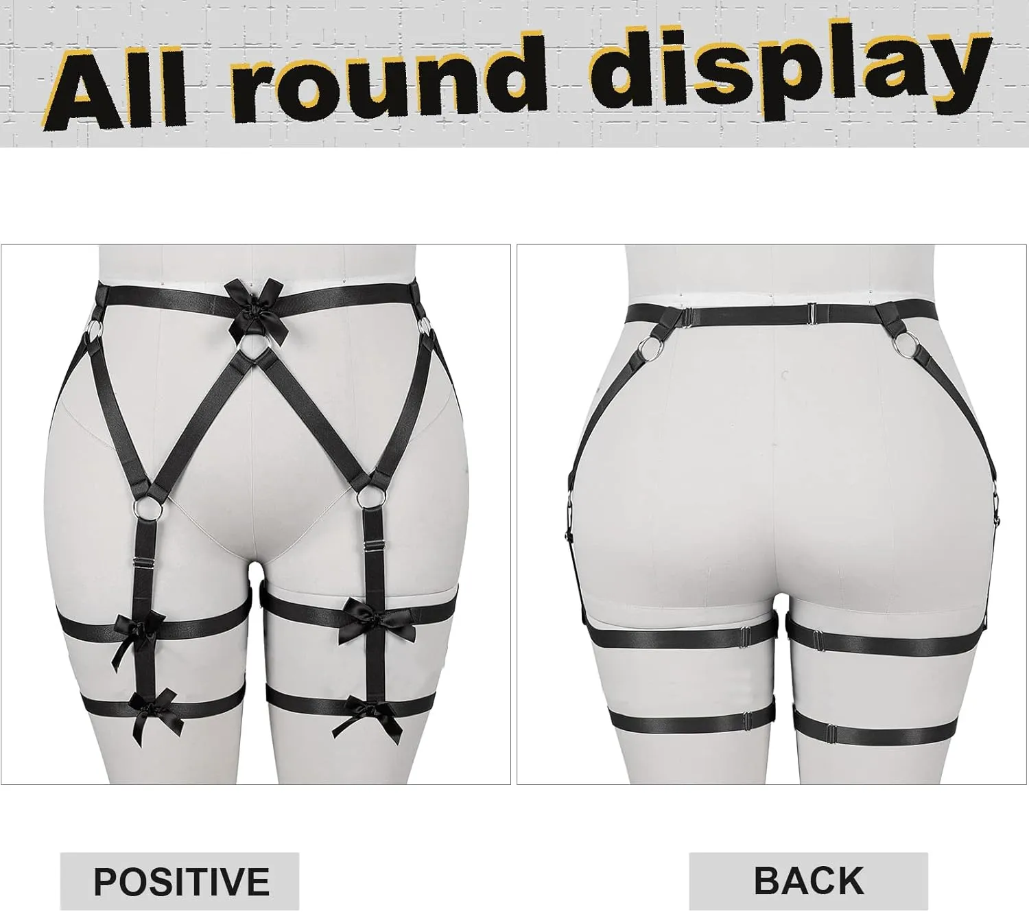 Women's Body Harness Belt Legs Plus Size Fashion Garter Belt Waist Cage Goth Punk Carnival Christmas Thigh Dance Garter Belt