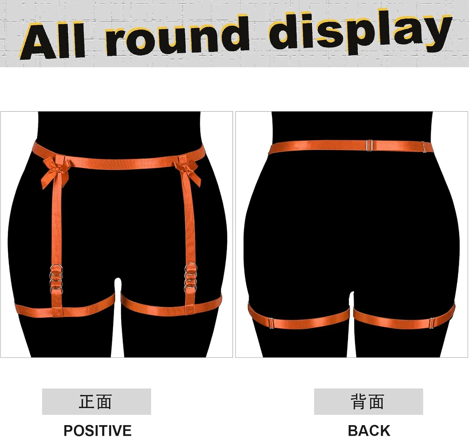 Women's Body Harness Legs Plus Size Garter Belt Waist Cage Gothic Punk Carnival Christmas Halloween Dance Fashion Garter