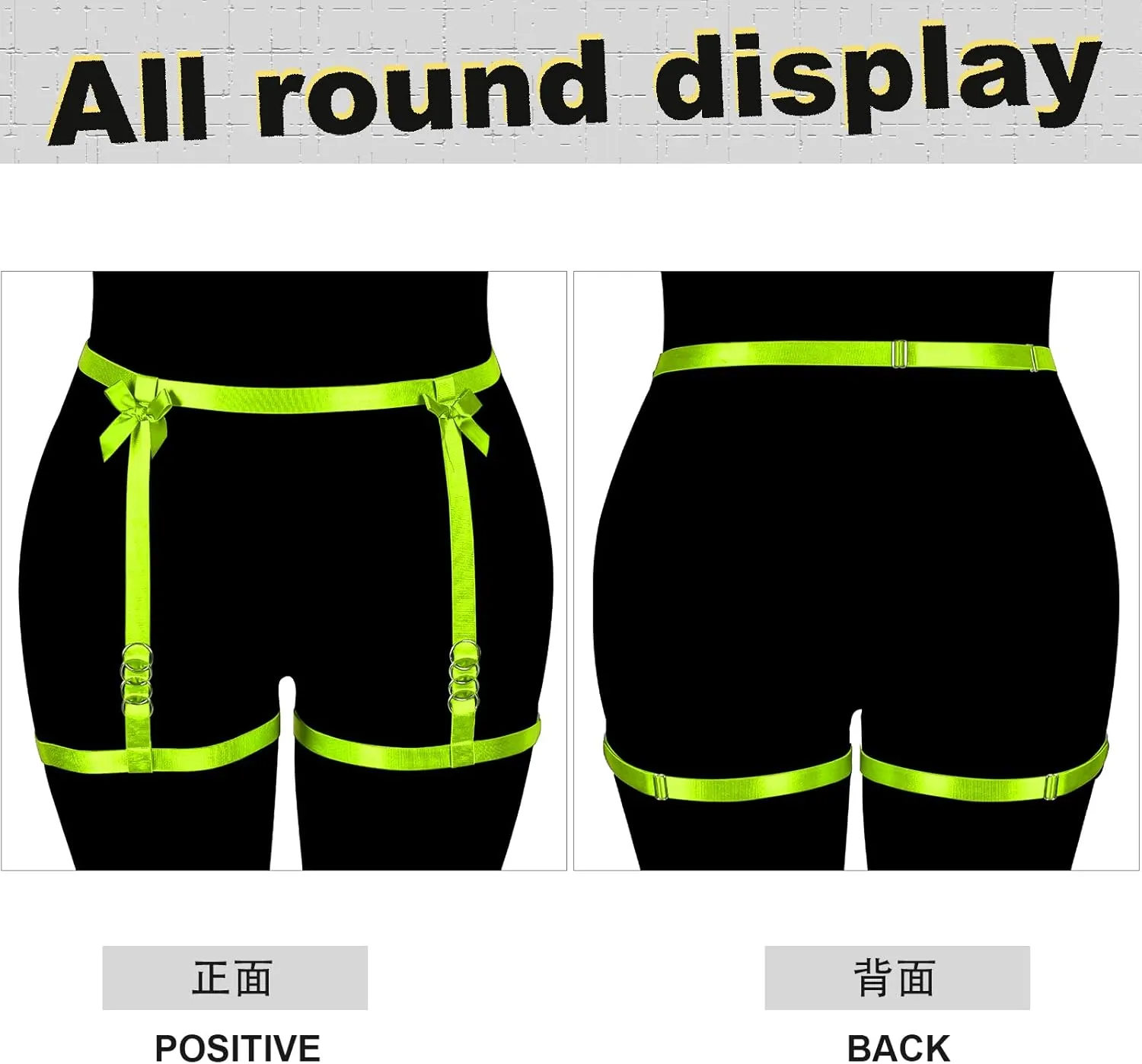 Women's Body Harness Legs Plus Size Garter Belt Waist Cage Gothic Punk Carnival Christmas Halloween Dance Fashion Garter