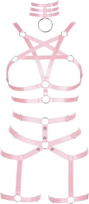 Womens Body Harness Punk Full Cage Harajuku Lingerie Strappy Hollow Out Bra Garter Belts Adjust Gothic Art Clothing