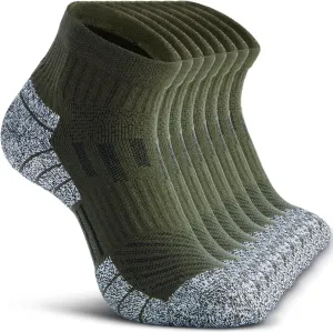 Wool Compression Ankle Socks - Cozy Cushioned Hiking Running for Men Women - Thick Warm Durable