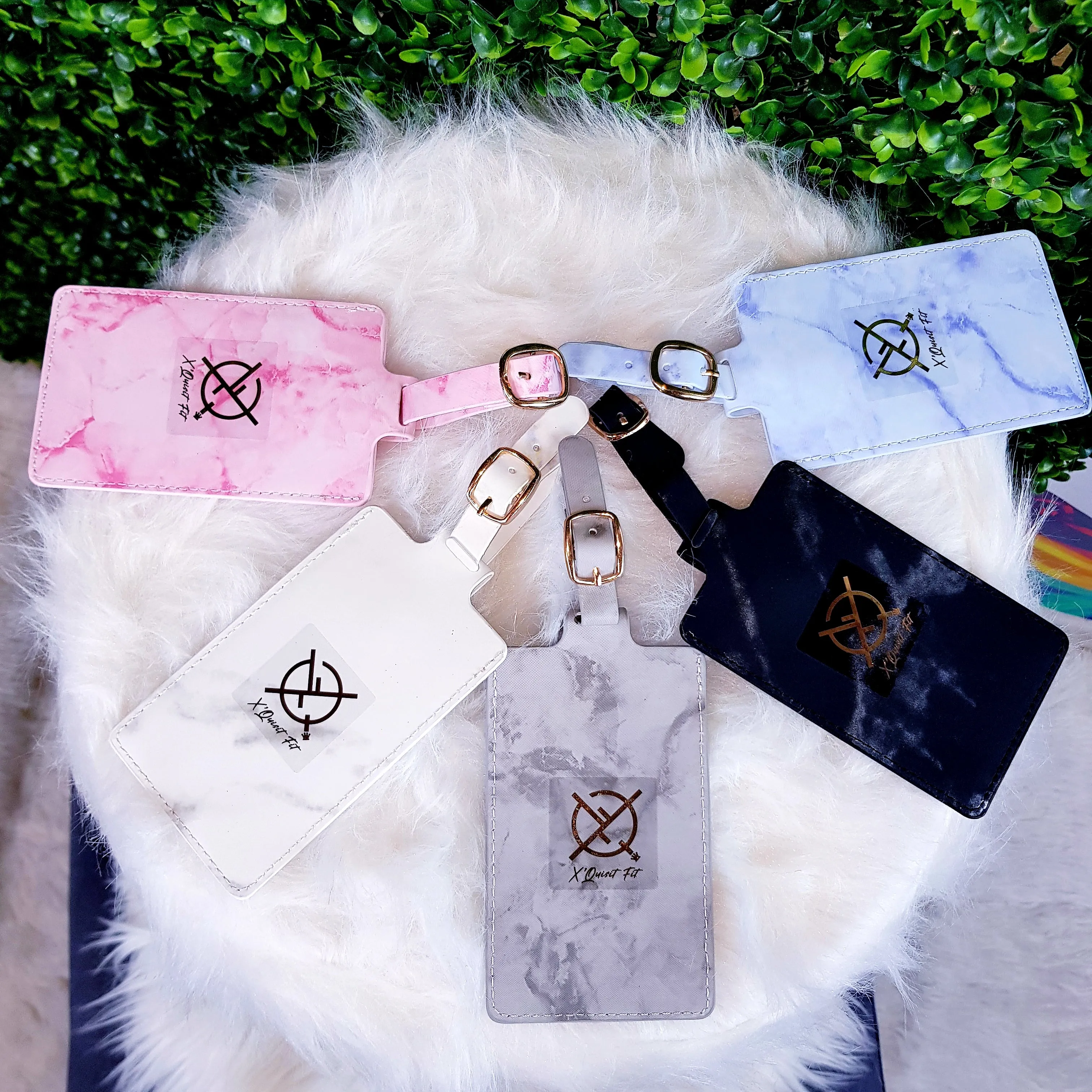 XQF Marble Passport Cover/ Luggage Tag Travel Set
