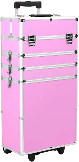 YAFF Make-up Trolley Aluminum Pink,Cosmetic & Toiletry Bags-91816